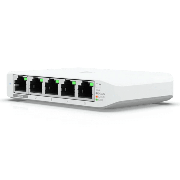 SWITCH UBIQUITI FLEX MINI UNIFI DE 5 PUERTOS 10/100/1000 MBPS (USW-FLEX-MINI) (NT3)2