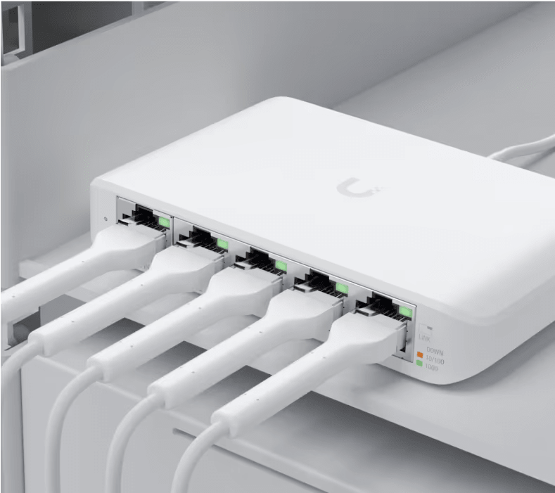 SWITCH UBIQUITI FLEX MINI UNIFI DE 5 PUERTOS 10/100/1000 MBPS (USW-FLEX-MINI) (NT3)4