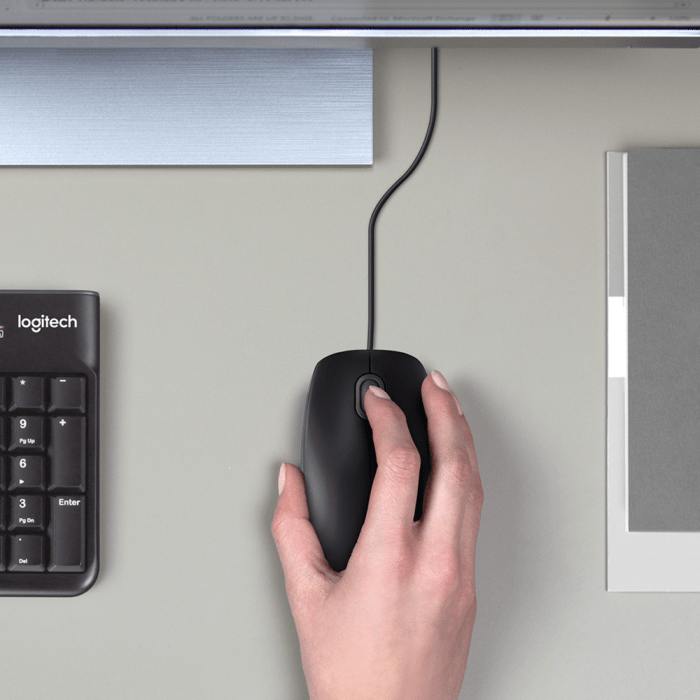 MOUSE LOGITECH M90 USB NEGRO/GRIS (910-004053) (NT8)5