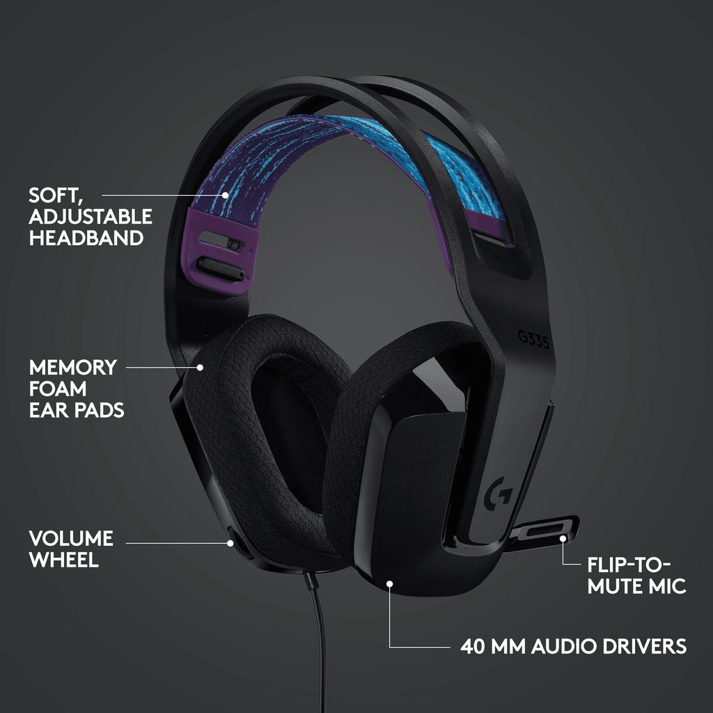 AURICULAR LOGITECH G335 NEGRO (981-000977) (NT8)4