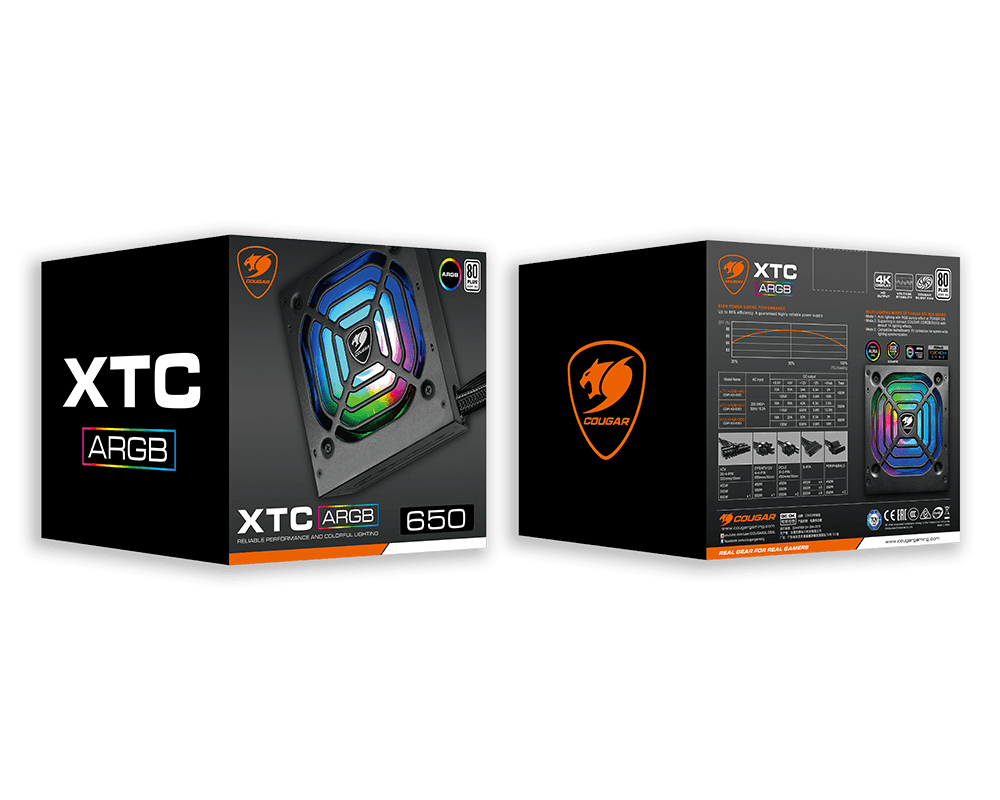 FUENTE DE PODER COUGAR XTC450 ARGB 80P WHITE (31XG045.0002P)6