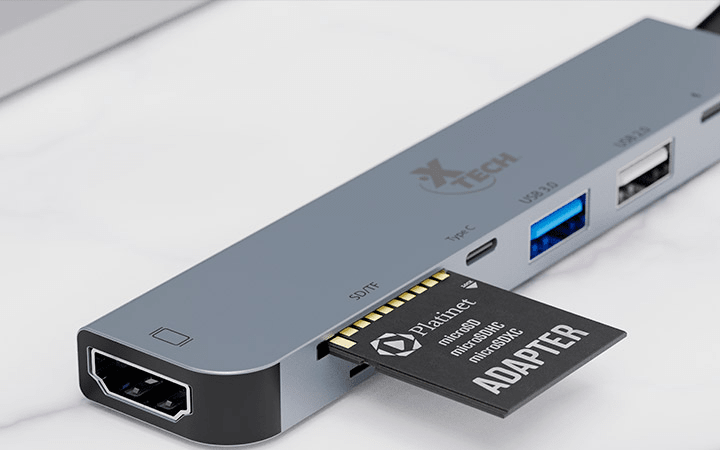 ADAPTADOR XTECH MULTIPUERTO 7 EN 1 CON CONEXION USB-C (XTC-571)8