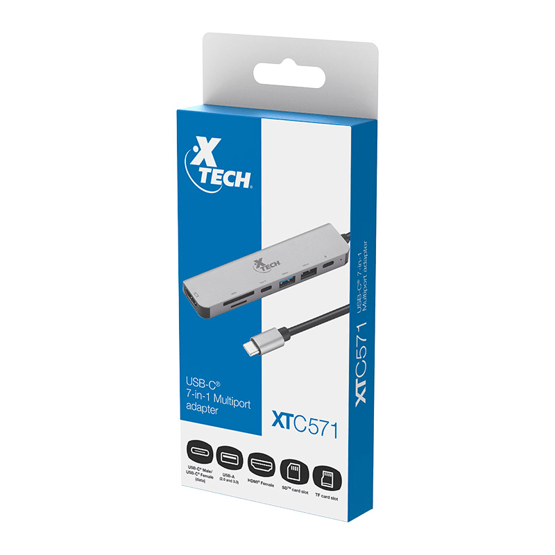 ADAPTADOR XTECH MULTIPUERTO 7 EN 1 CON CONEXION USB-C (XTC-571)9