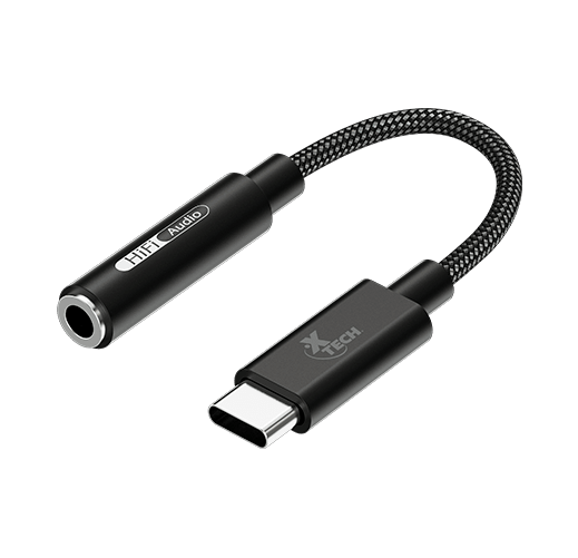 ADAPTADOR XTECH USB C MACHO A CONECTOR 3.5MM HEMBRA PARA AUDIFONOS NEGRO (XTC-509) 0