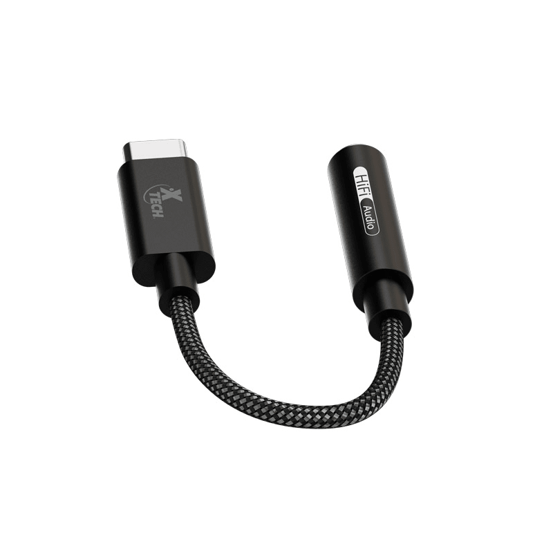 ADAPTADOR XTECH USB C MACHO A CONECTOR 3.5MM HEMBRA PARA AUDIFONOS NEGRO (XTC-509)3