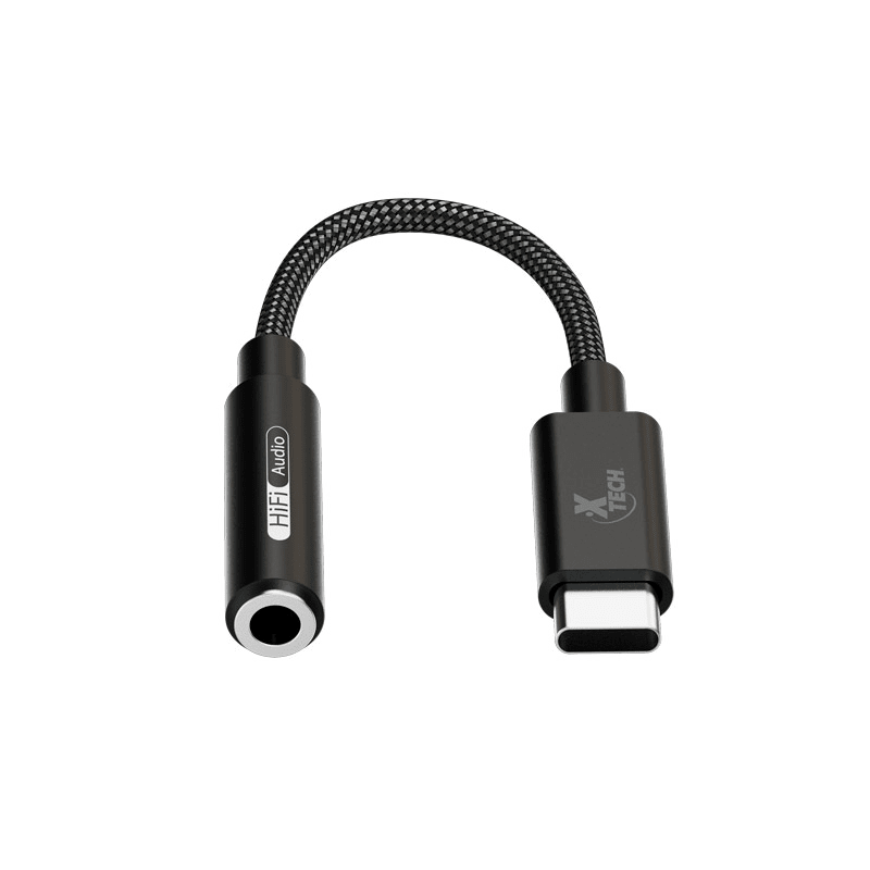 ADAPTADOR XTECH USB C MACHO A CONECTOR 3.5MM HEMBRA PARA AUDIFONOS NEGRO (XTC-509)2