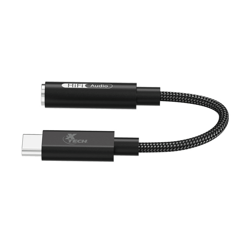 ADAPTADOR XTECH USB C MACHO A CONECTOR 3.5MM HEMBRA PARA AUDIFONOS NEGRO (XTC-509)4