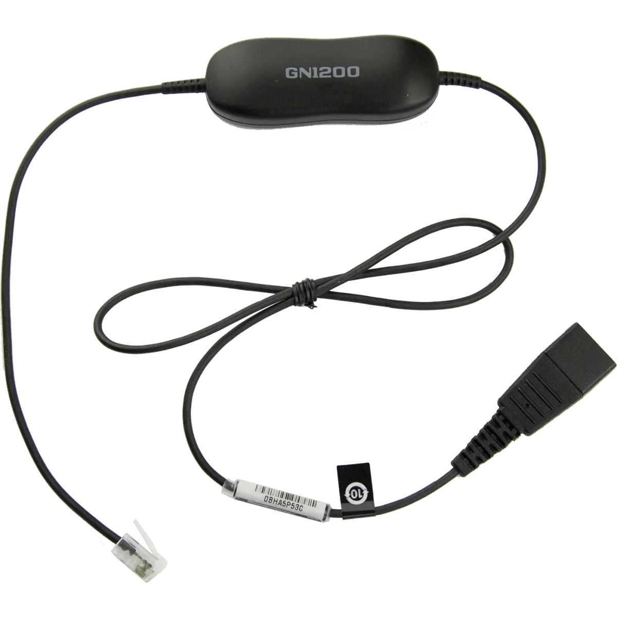 CABLE PARA AURICULARES JABRA GN1200 SMART CORD - QD MACHO A RJ9 MACHO 80CM (88001-99) (NT3) 0