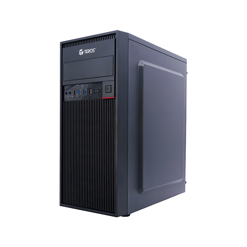 CASE GAMER TEROS TE-1319G, MID TOWER, 450W, USB 3.0/2.0, AUDIO, NEGRO (TE-1319G) (NT4) 0