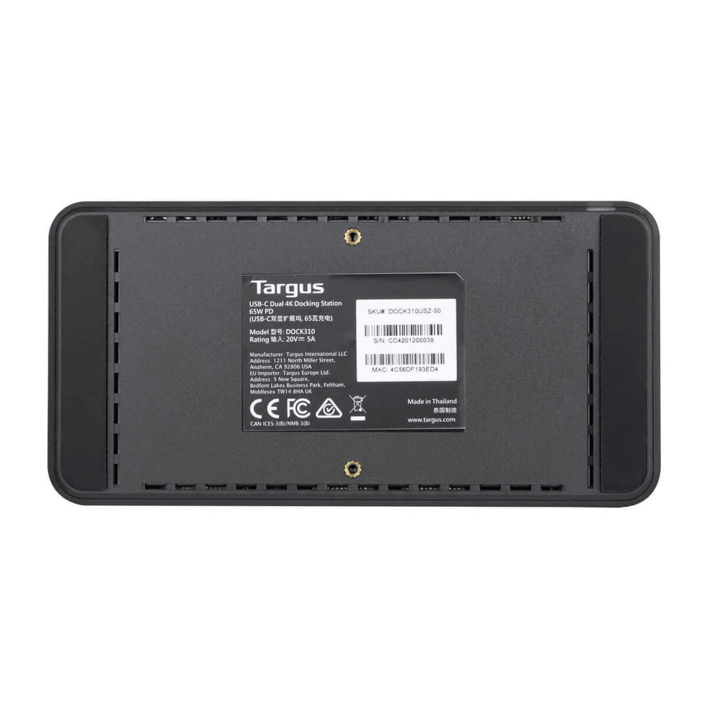 DOCKING STATION TARGUS USB-C, HDMI, ETHERNET, 3.5MM, 65W PD (DOCK310USZ) (NT8)8