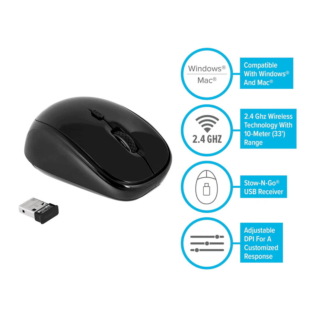 MOUSE TARGUS BLUE TRACE INALÁMBRICO, OPTICAL, NEGRO (AMW50US) (NT8)10