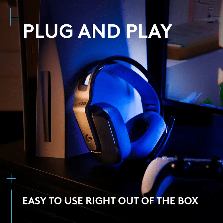 AURICULAR C/MICROF. LOGITECH G535 LIGHTSPEED PS5/PS4/PC WIRELESS NEGRO/AZUL (939-002218) (NT8)11