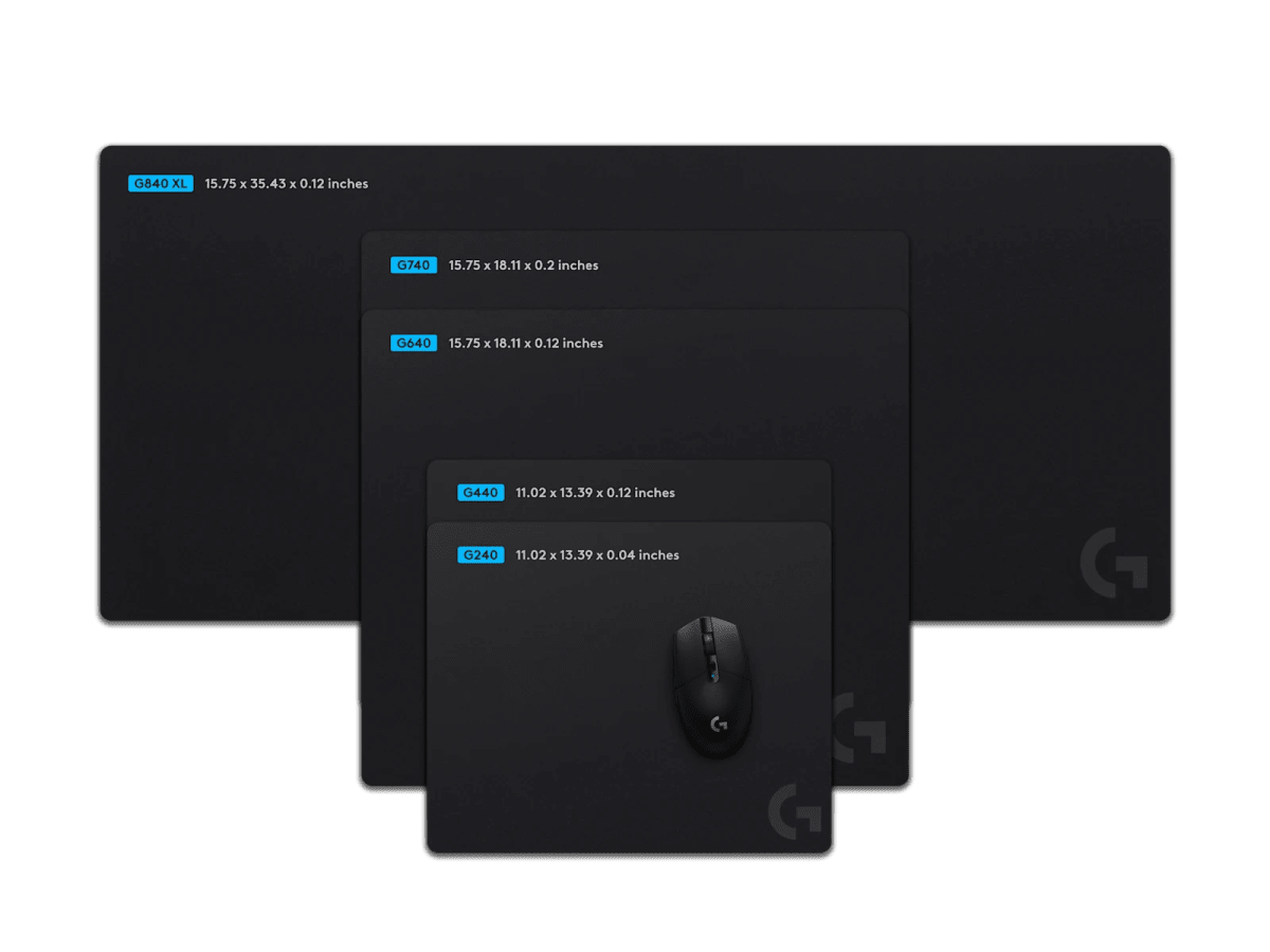 MOUSE PAD LOGITECH G240 CLOTH MEDIUM NEGRO (943-000783) (NT8)5
