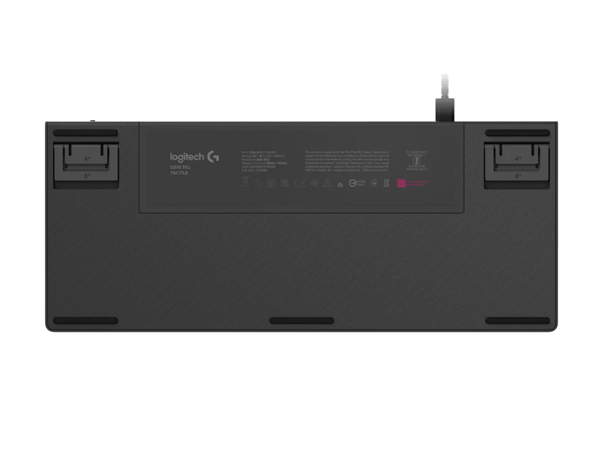TECLADO LOGITECH G515 TKL - WIRED LIGHTSYNC RGB / KEYCONTROL, INGLÉS, NEGRO (920-012868) (NT8)5