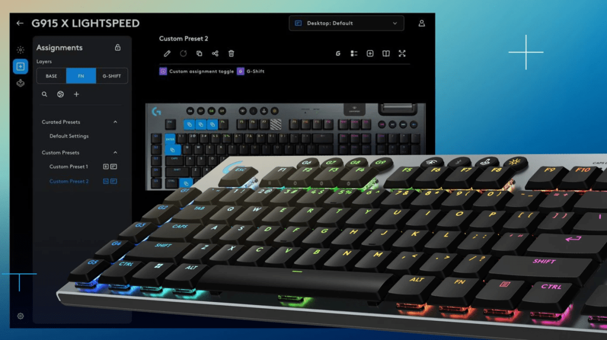 TECLADO LOGITECH G915 X LIGHTSPEED/BT LIGHTSYNC RGB / KEYCONTROL NEGRO (920-012670) (NT8)9