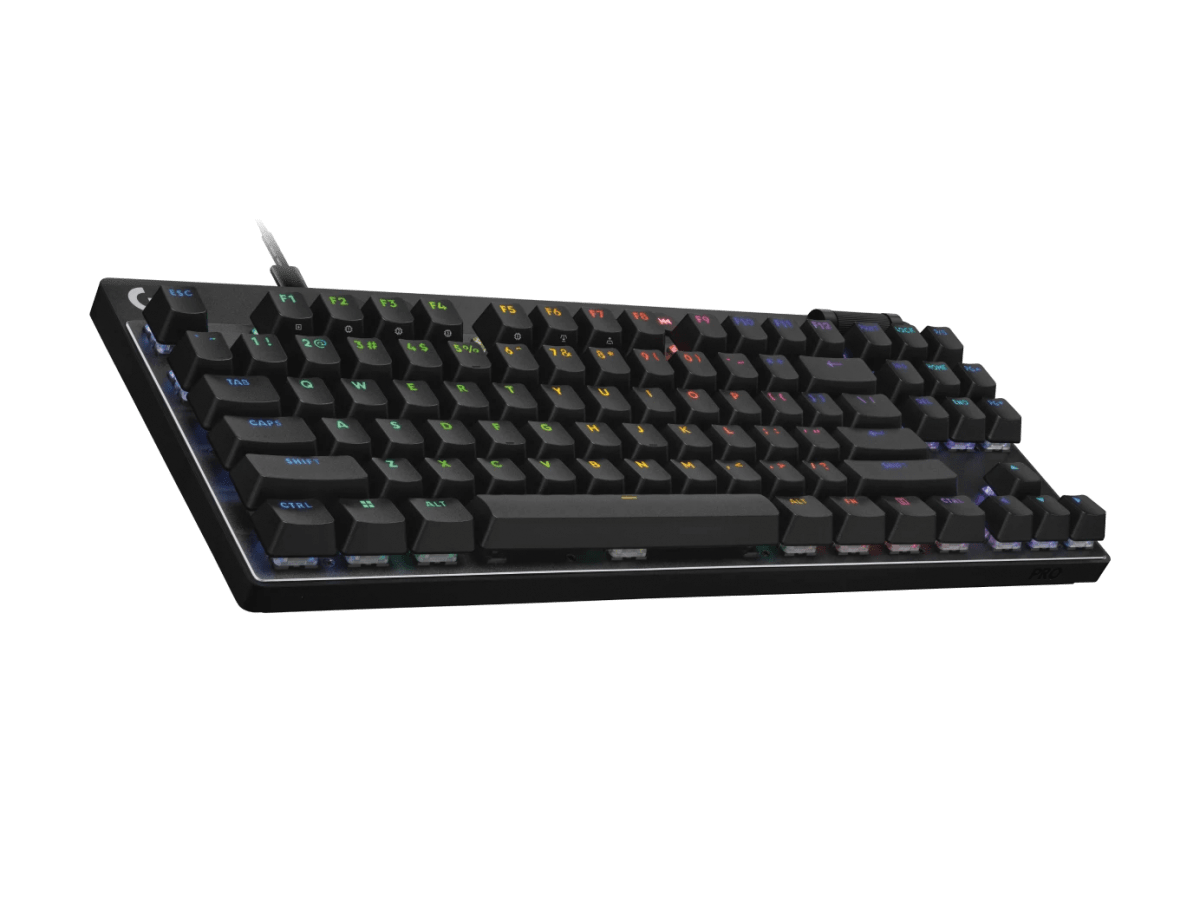 TECLADO LOGITECH PRO X TKL RAPID ANÁLOGO, WIRED USB-C, LS RGB, KEYCONTROL, NEGRO (920-013131) (NT8)2