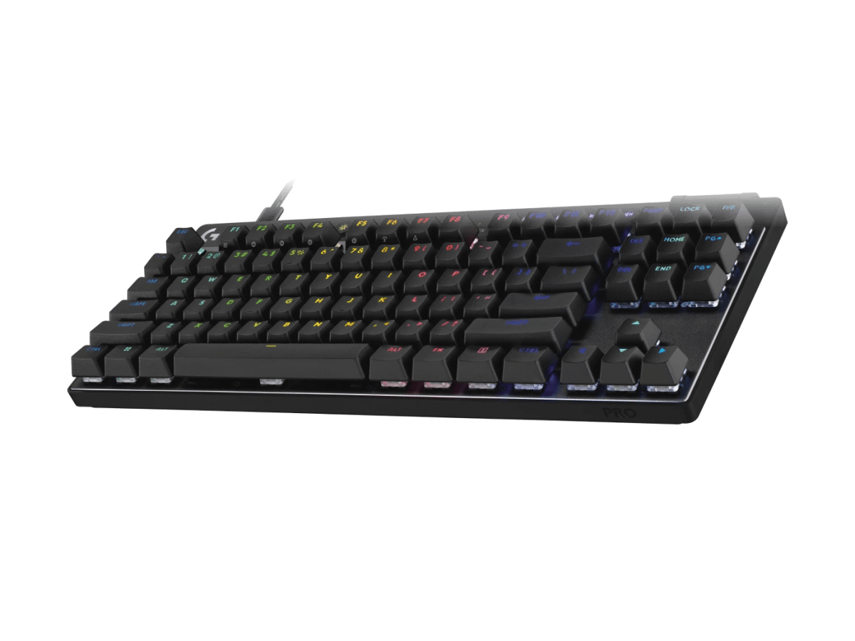 TECLADO LOGITECH PRO X TKL RAPID ANÁLOGO, WIRED USB-C, LS RGB, KEYCONTROL, NEGRO (920-013131) (NT8)3