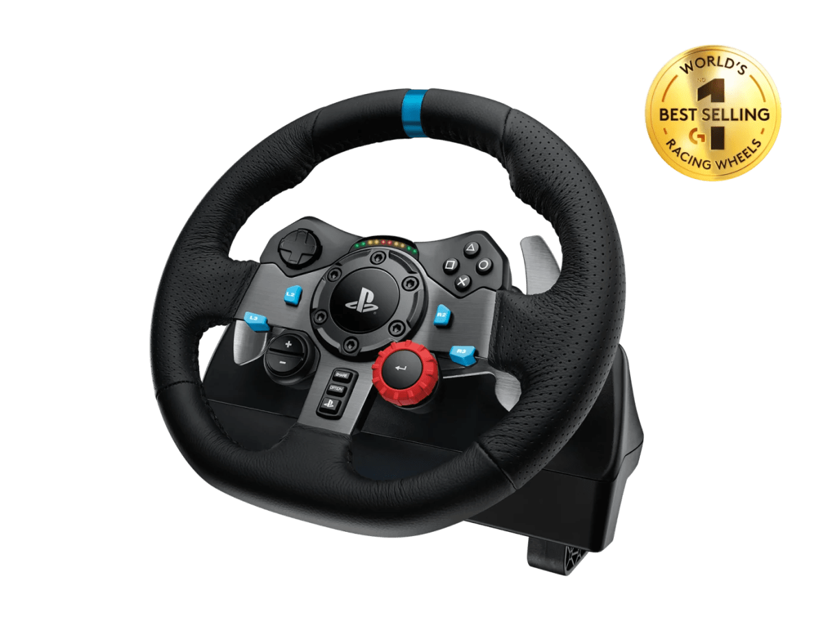 TIMON CON PEDAL LOGITECH G29 RACING WHEEL PS5/PS4/PS3/PC USB NEGRO (941-000111) (NT8)3