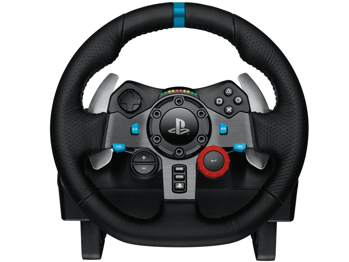 TIMON CON PEDAL LOGITECH G29 RACING WHEEL PS5/PS4/PS3/PC USB NEGRO (941-000111) (NT8)4