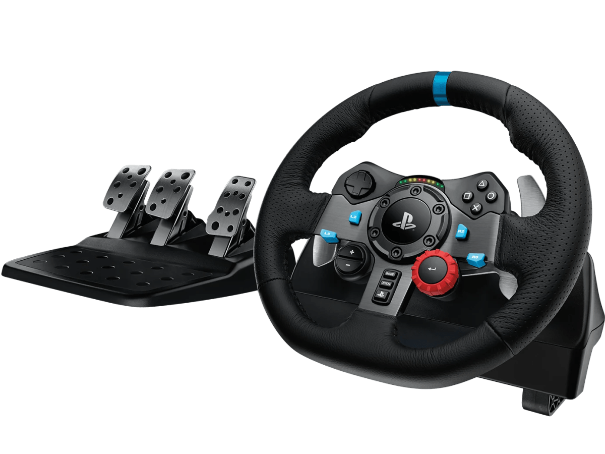 TIMON CON PEDAL LOGITECH G29 RACING WHEEL PS5/PS4/PS3/PC USB NEGRO (941-000111) (NT8)2