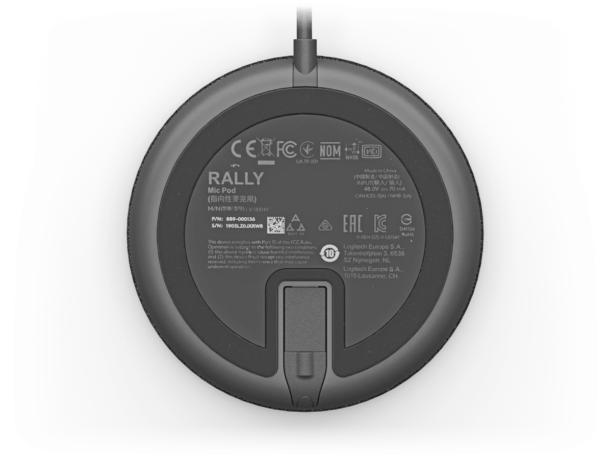 BASE DE MICROFONO LOGITECH B2B PARA RALLY, GRAFITO (989-000430) (NT8)4