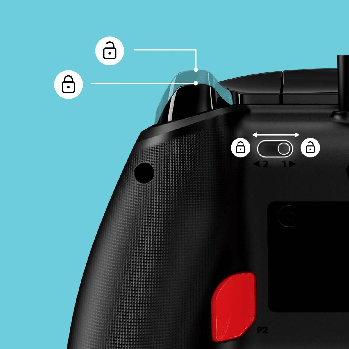 MANDO DE VIDEOJUEGOS HYPERX CLUTCH GLADIATE - XBOX, CABLEADO, PARA PC, NEGRO (6L366AA) (NT3)7