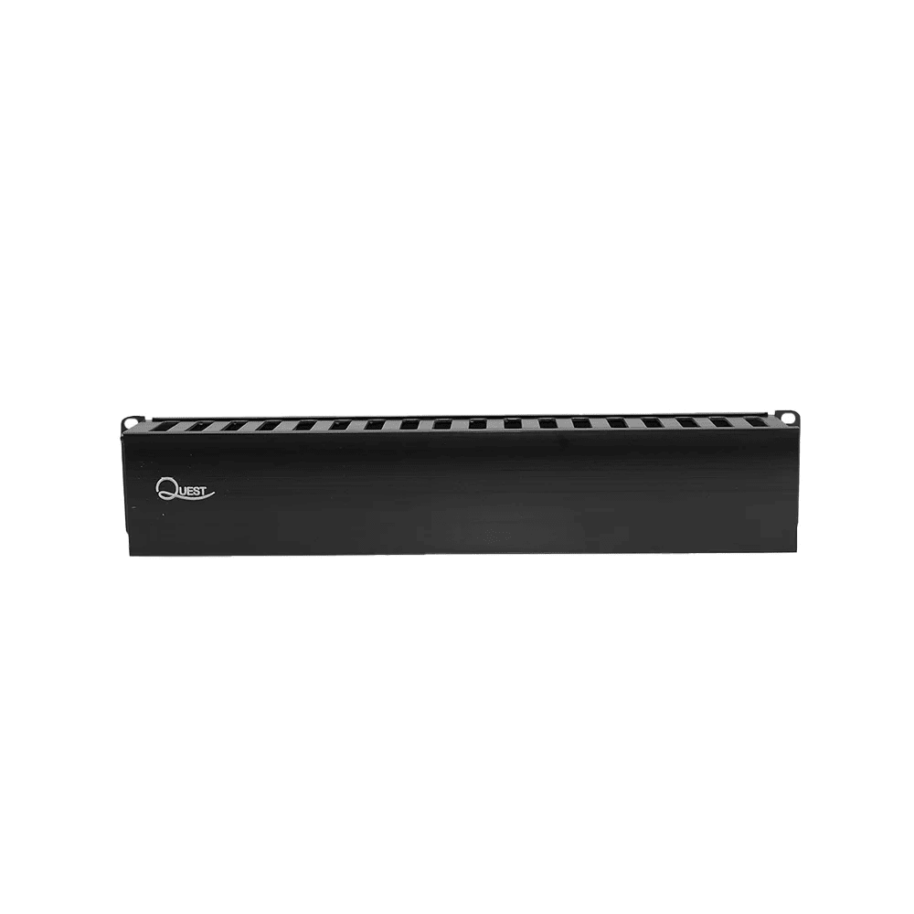 ORGANIZADOR DE CABLES HORIZONTAL QUEST - TIPO DUCTO, 2RU (OH-4516) (NT1) 0