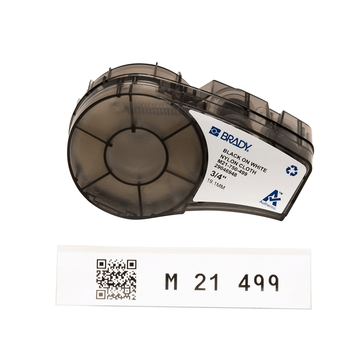 CARTUCHO DE ETIQUETA ADHESIVA DE NYLON PARA M21 19.1MMX4.9MTS BLANCO (M21-750-499) (NT1)2