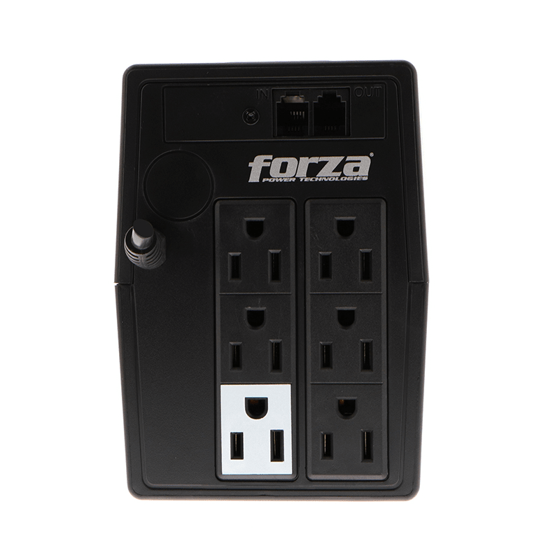 UPS FORZA 1000VA/500W, 6 TOMAS, RJ11, 220V (NT-1012U)3