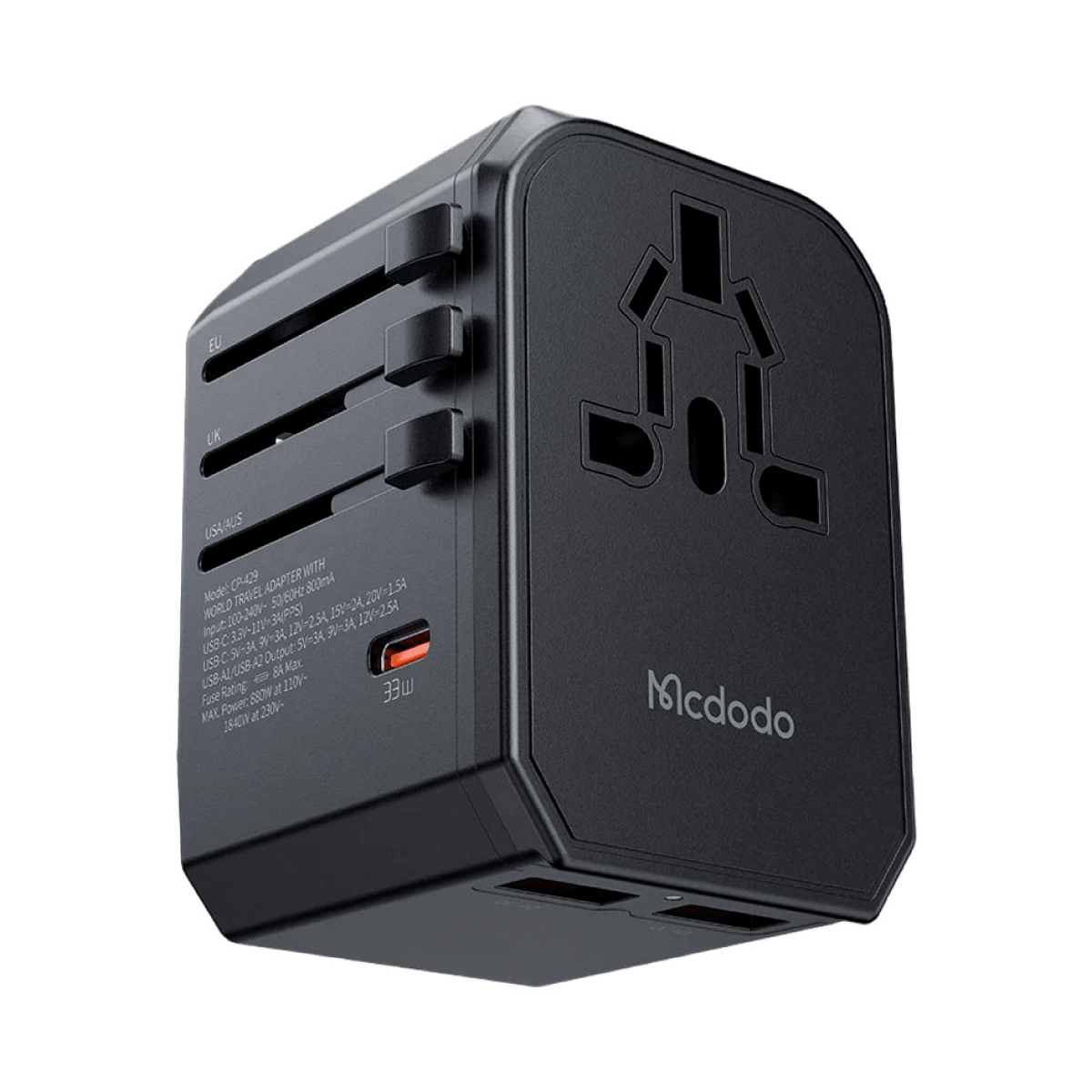 ADAPTADOR DE VIAJE UNIVERSAL MCDODO DE CARGA RÁPIDA 33W (CP-4290)10