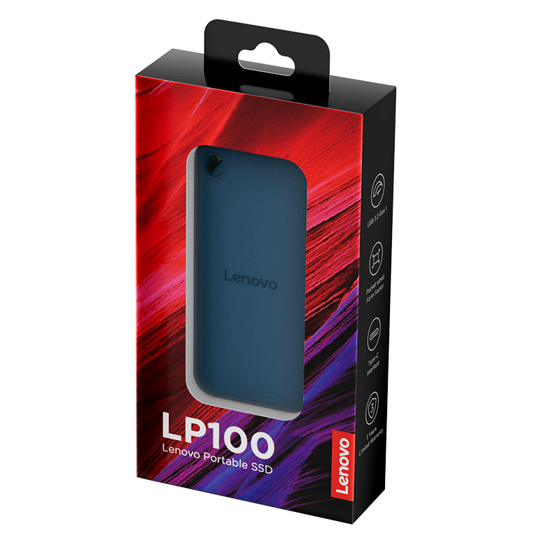 UNIDAD DE ESTADO SOLIDO EXTERNO LENOVO LP100 1TB, USB-C 3.2 GEN1, AZUL (5SD1Q42867) (NT4)5