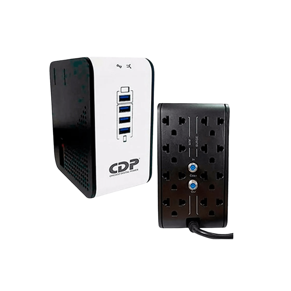 ESTABILIZADOR CDP RUAVR1004I 1000VA/500W 4 SALIDAS/2 USB-A/2 USB-C (RUAVR1004I) (NT8)2