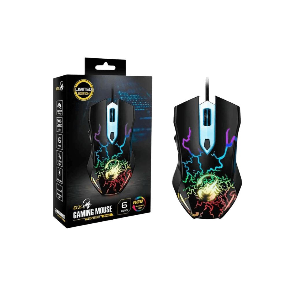 MOUSE GENIUS GX SCORPION SPEAR 2000 DPI 6-BOT RGB BLACK (31040002400) (NT8)2