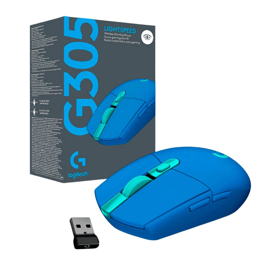 MOUSE LOGITECH G305 LIGTHSPEED WIRELESS AZUL (910-006013) (NT8)4