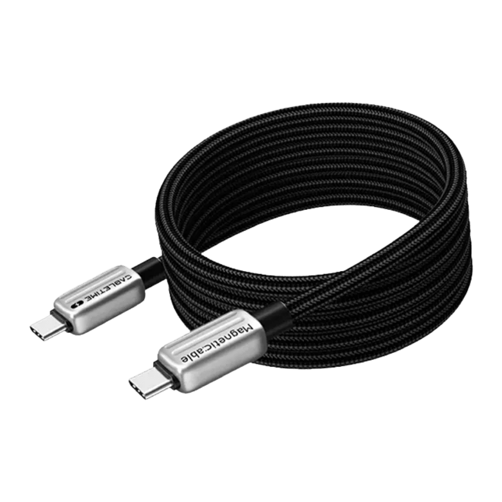 CABLE USB-C CABLETIME MAGNÉTICO 240W DE 2M , NEGRO (CU08L) 0