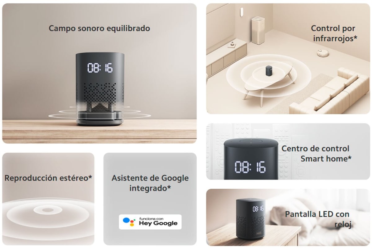 PARLANTE XIAOMI L05G SMART SPEAKER IR CONTROL NEGRO (QBH4218GL) (NT2)4