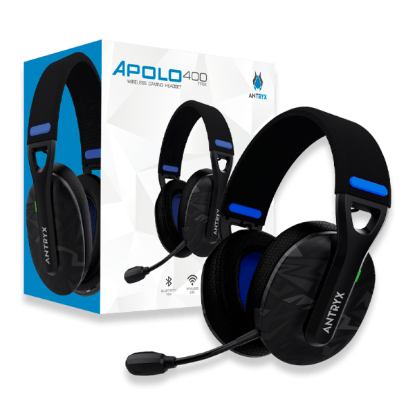 AUDIFONO C/MICROFONO WIRELESS ANTRYX APOLO 400 TRIX, 2.4G, BT (AWGH-AP400KTX) (NT21) 0