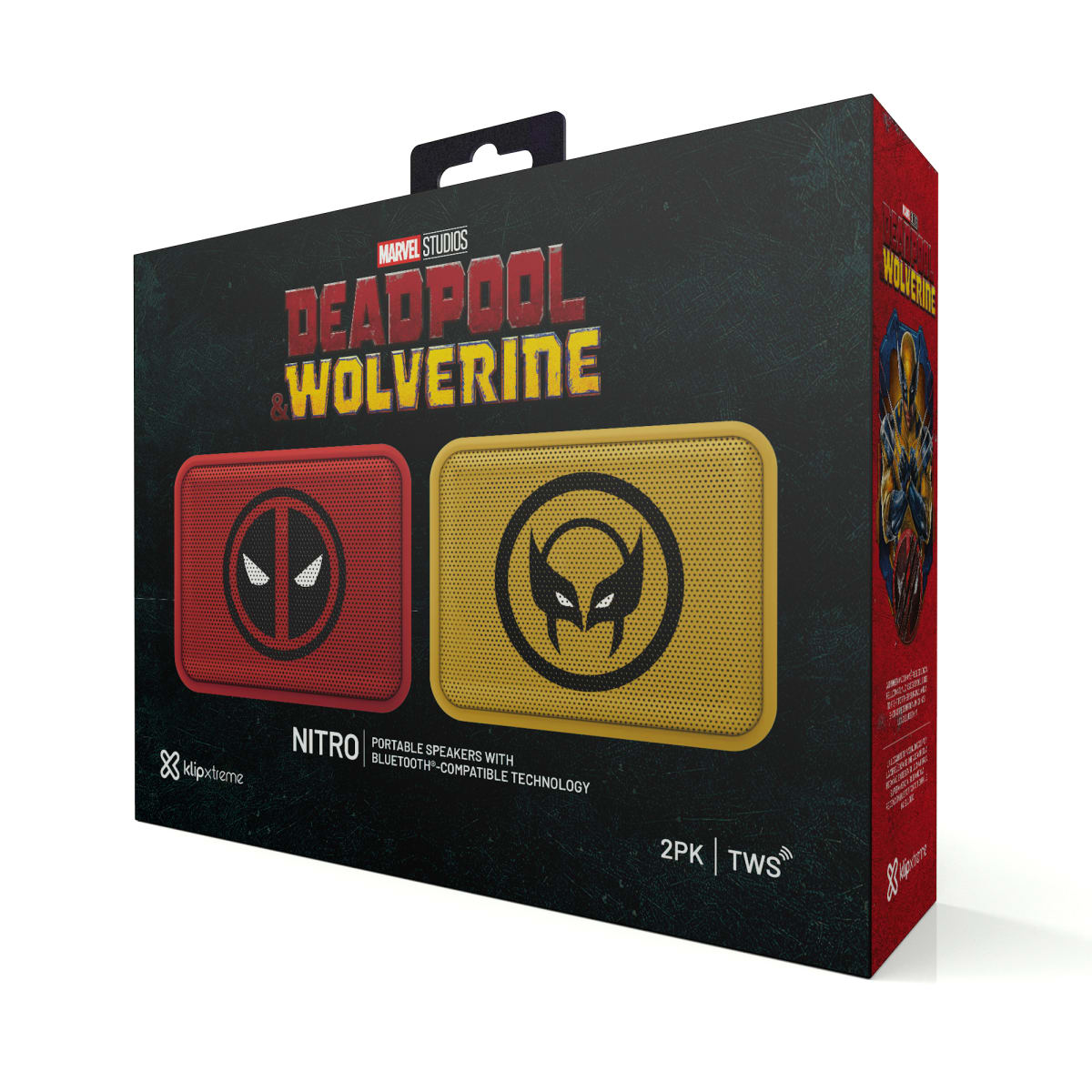 PARLANTE KLIPXTREME NITRO KIT DEADPOOL & WOLVERINE KLIPXTREME BLUETOOTH KIT X2 (KBS-025MD-2PK) (NT3)1
