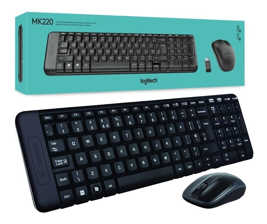 KIT TECLADO LOGITECH + MOUSE MK220 WIRELESS (920-004430)1