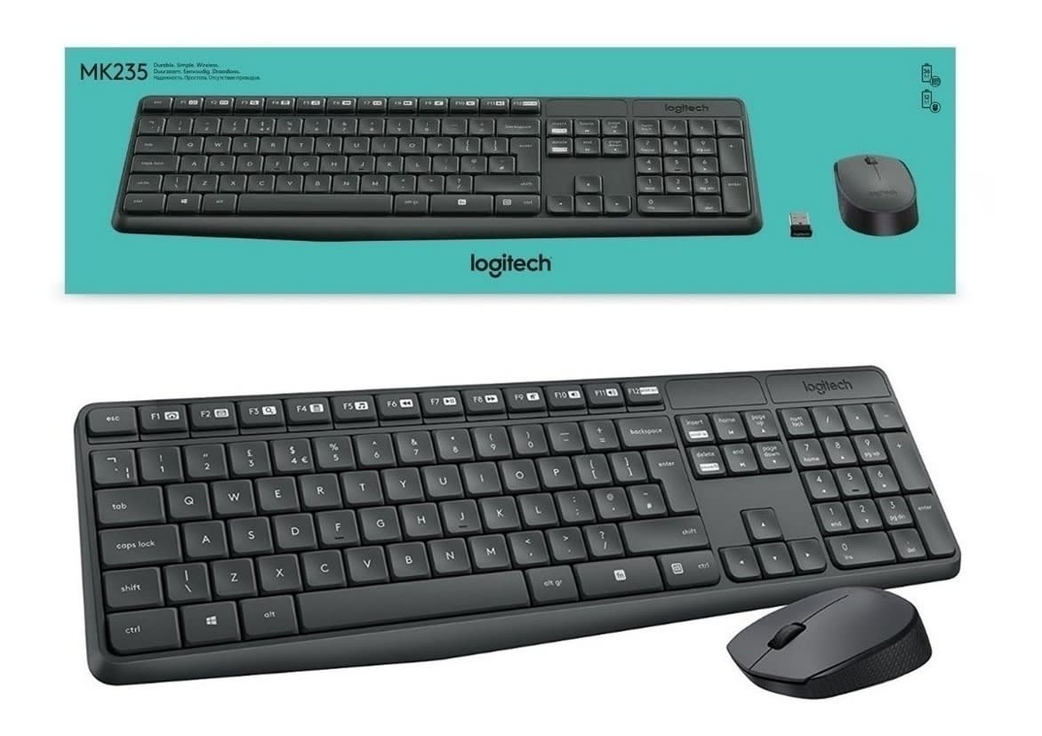 KIT TECLADO Y MOUSE LOGITECH MK235 INALAMBRICO (920-007901)1