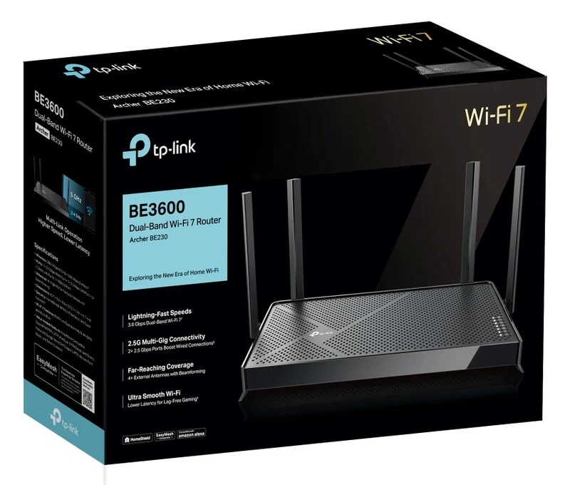 ROUTER TP-LINK ARCHER BE230 BE3600 2BAND 4 ANTENAS (Archer BE230) (NT6)4
