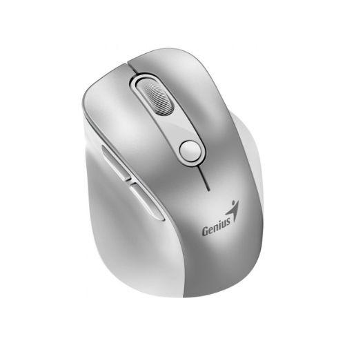 MOUSE GENIUS ERGO 9000S PRO RECARGABLE DUAL WIRELESS/BT 6-BOT SILENT RGB SILVER (31030039402) (NT8)4