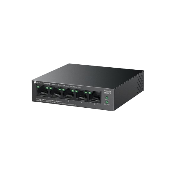 SWITCH TP-LINK 5 PUERTOS 10/100 MBPS CON 4 PUERTOS PoE (LS105LP)3