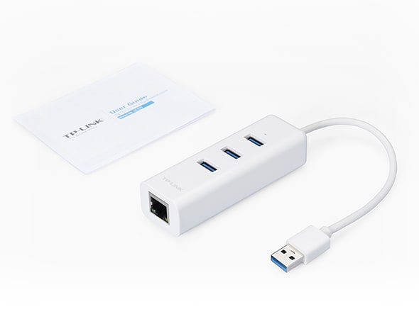 ADAPTADOR TPLINK UE330 USB CON HUB DE 3 PUERTOS USB 3.0 Y ADAPTADOR ETHERNET GIGABIT (0101502039)1