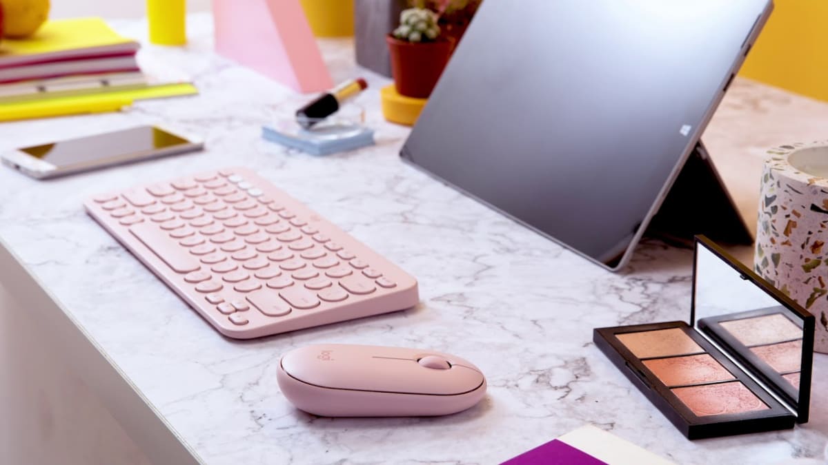 MOUSE LOGITECH PEBBLE M350 INALÁMBRICO ROSADO (910-005769)4