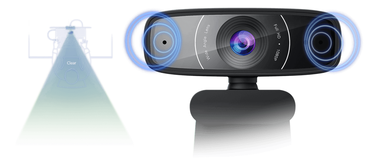 CAMARA WEB ASUS WEBCAM C3 1080P FHD (90YH0340B2UA00) NTPeru