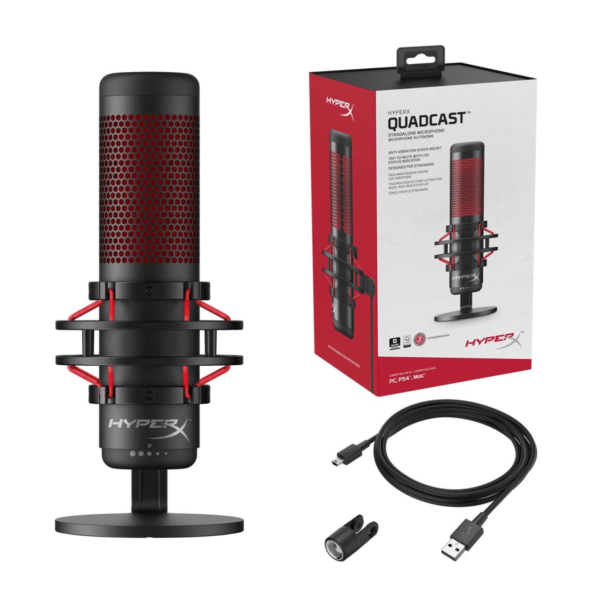 MICROFONO PROFESIONAL HYPERX QUADCAST (4P5P6AA) (NT3)2