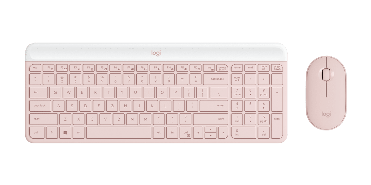 KIT TECLADO Y MOUSE LOGITECH MK470 ROSE (920-011312) ES (NT8) 1