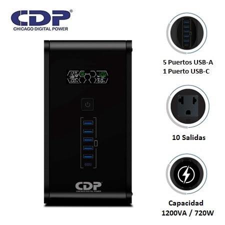 UPS INTERACTIVO CDP R-SMART1210I 1200VA / 720W / 220V (R-SMART1210I) NT81