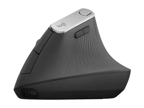MOUSE LOGITECH MX VERTICAL ADVANCED ERGONOMIC WIRELESS/BLUETOOTH USB-C BLACK (910-005449)3
